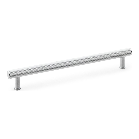 AW809-224-SC • 224mm c/c • Satin Chrome • Alexander & Wilks Crispin Knurled T-Bar Cupboard Pull Handle